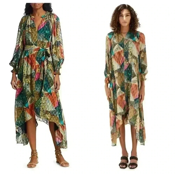 Chufy Dresses & Skirts - KILLA GATHERED PRINTED FIL COUPÉ GEORGETTE MIDI DRESS ORIGINAL COST $650